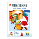 Christmas: Play, Stick & Colour - Blue Header