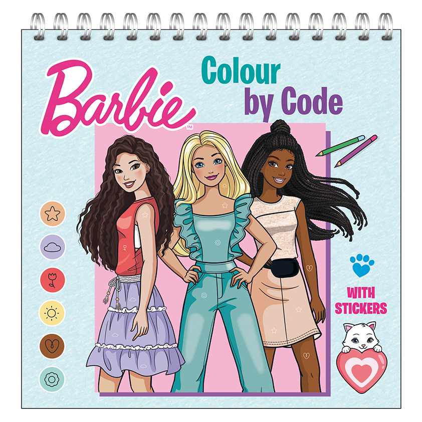 [S0266-T01] Barbie Colour By Code - Blue (-)