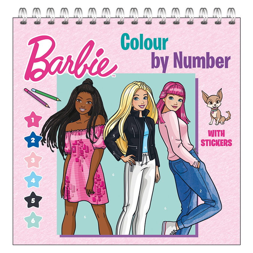 [S0266-T02] Barbie Colour By Number - Pink (-)