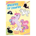Colouring with scratch-off stickers - Unicorns