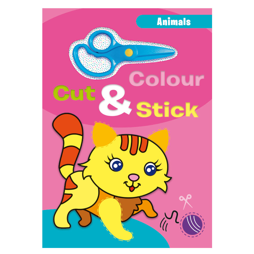 Colour, Cut & Stick - Animals